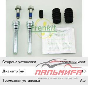 Ремкомплект направляющих суппорта перед  810072