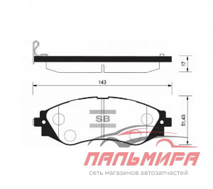 (!!!) КОЛОДКИ ТОРМОЗНЫЕ ПЕРЕДНИЕ [SP1102]