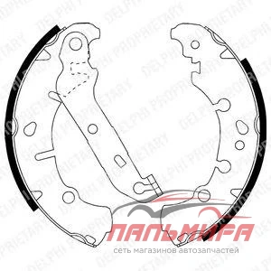 КОЛОДКИ БАРАБАННЫЕ FORD MAZDA "DELPHI"