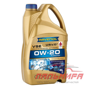 Масло моторное VSE 0W-20 4л (синтетика+ПАО) *RAVENOL