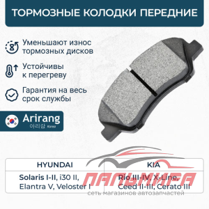 КОЛОДКИ ТОРМОЗНЫЕ ДИСКОВЫЕ ПЕРЕДНИЕ ARG281401