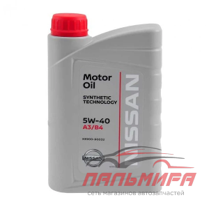 МАСЛО МОТОРНОЕ "NISSAN MOTOR OIL" 5W40 (1Л. СИН.) KE90090032R