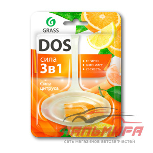 125852 !!! ПОДВЕСНОЙ БЛОК ДЛЯ УНИТАЗА DOS 3 В 1 "СИЛА ЦИТРУСА" GRASS/24 ШТ