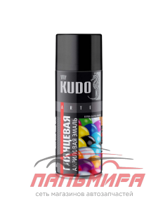 КРАСКА "КУДО" ЧЕРНАЯ ГЛЯНЦЕВАЯ АКРИЛОВАЯ KU-A9005 520мл