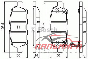 КОЛОДКИ ТОРМОЗНЫЕ ЗАДНИЕ NISSAN X-TRAIL