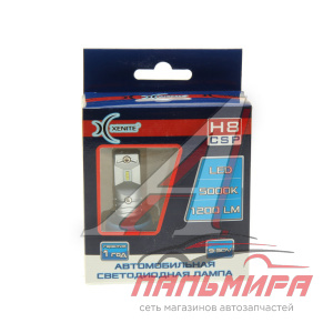ЛАМПА СВЕТОДИОДНАЯ H8 12V 6SMD CSP 9-30 (2ШТ) "XENITE"
