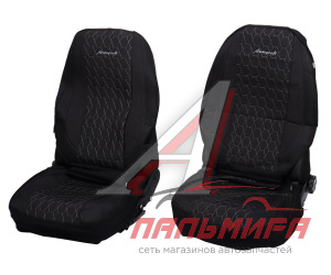 ЧЕХЛЫ АВТОМОБИЛЬНЫЕ ЛЁН ЧЕРНЫЙ/СЕРЫЙ "AUTOPROFI" VERONA (МЕЛКОЕ ПЛЕТЕНИЕ, 3D КРОЙ, AIRBAG) 15 ПРЕДМ