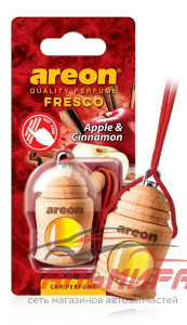ОСВЕЖИТЕЛЬ AREON FRESCO APPLE & CINNAMON/ЯБЛОКО И КОРИЦА ДЕРЕВЯННАЯ БУТЫЛОЧКА