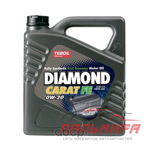 МАСЛО МОТОРНОЕ "TEBOIL" Diamond Carat FE 0W/20 C5/SN/Volvo VCC RBS0-2AE /Geely (4 л. СИН) 