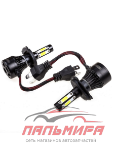 ЛАМПА СВЕТОДИОДНАЯ H4 12-28V 8-36W 4000LM 6000K ВЕНТИЛЯТОР+РАДИАТОР 2 ШТ