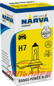 ЛАМПА H7 12V 55W PX26d "NARVA" RANGE POWER BLUE +50%