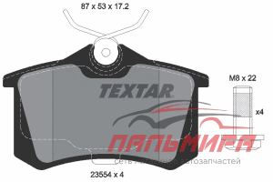 КОЛОДКИ ТОРМОЗНЫЕ ДИСКОВЫЕ ЗАД 2355402 TEXTAR
