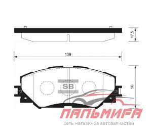 КОЛОДКИ ТОРМОЗНЫЕ ПЕРЕДНИЕ SUBARU TREZIA (2010 -), TOYOTA RAV4 III (2006-2013)