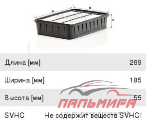 (!!!) ФИЛЬТР ВОЗДУШНЫЙ MITSUBISHI LANCER "MANN"