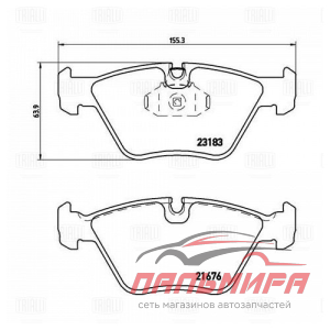 КОЛОДКИ ТОРМОЗНЫЕ ПЕРЕДНИЕ BMW 3 (E46) (98-)/X3 (E83)