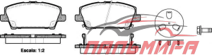 (!!!) Колодки тормозные дисковые передние HONDA Civic 2005-2011 г