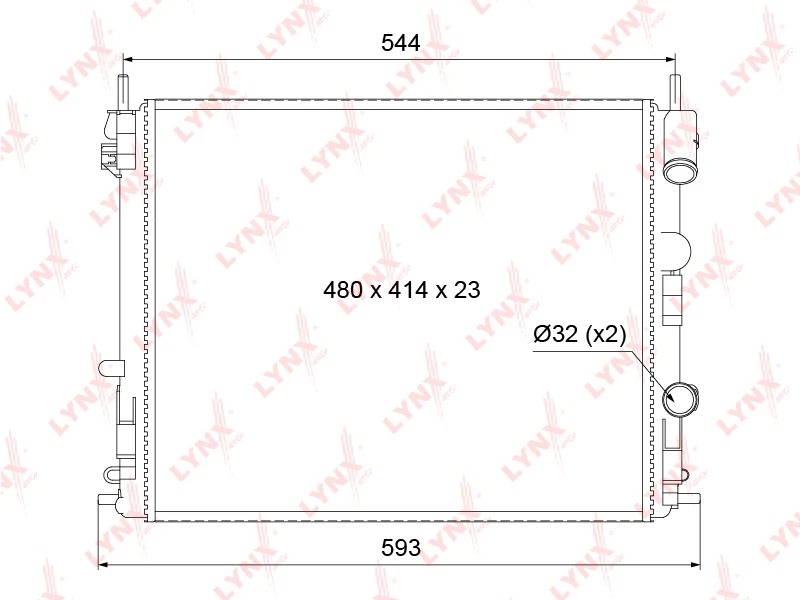 РАДИАТОР ОХЛАЖДЕНИЯ ДВИГАТЕЛЯ RM-1026