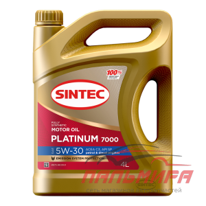МАСЛО МОТОРНОЕ "SINTEC PLATINUM" 5W/30 SP C2/C3 (4Л. СИН.)