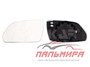 (!!!) Стекло зеркала левого c подогревом, асферическое SKODA VOLKSWAGEN