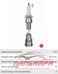 СВЕЧА ЗАЖИГАНИЯ BPR7ES NGK 2023
