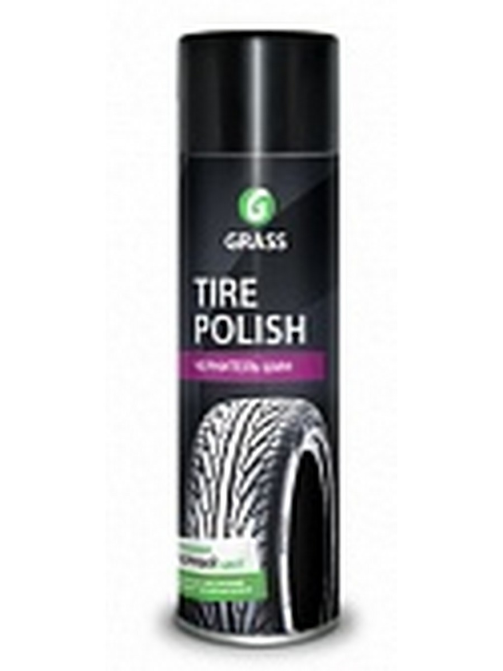 700670 ЧЕРНИТЕЛЬ РЕЗИНЫ НА ГЛИЦЕРИНЕ (ЭФФЕКТ МОКРЫХ ШИН) TIRE POLISH (АЭРОЗОЛЬ 650МЛ) GRASS/12 ШТ