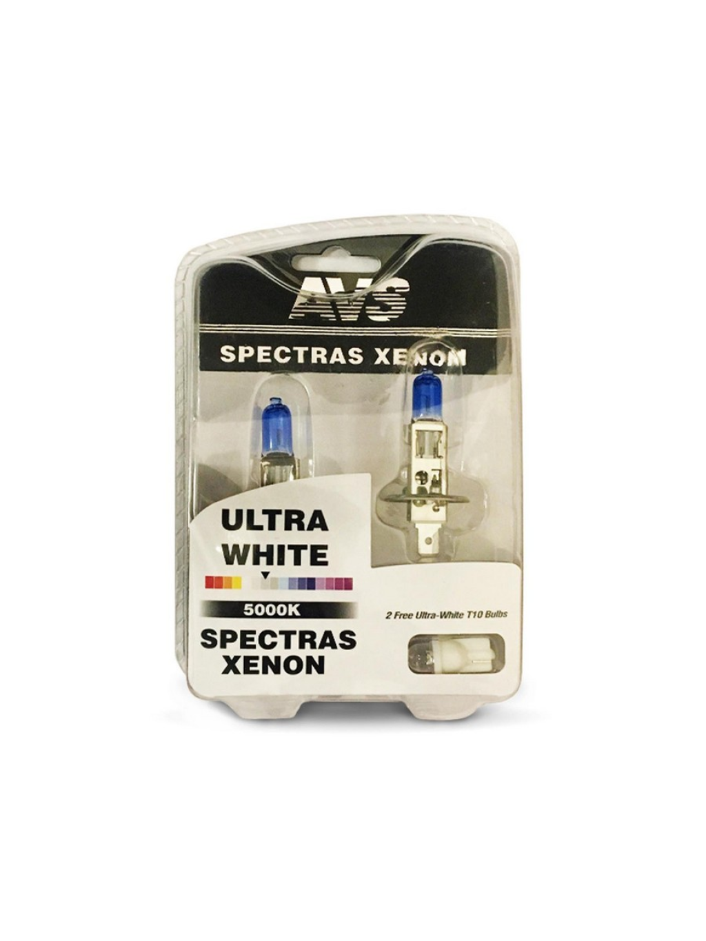 ЛАМПА H1 12V 75W "AVS" SPECTRAS XENON (5000К +2 Т10) (2 ШТ.)