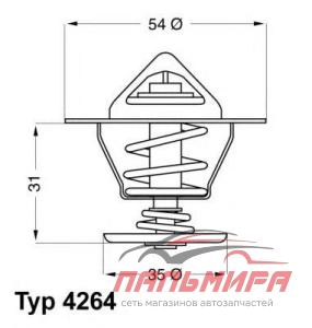 Термостат системы охлаждения  WAHLER 4264.87D