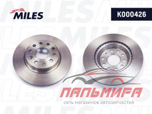 K000426 Диск тормозной AUDI A3 03-/SKODA OCTAVIA/VW GOLF V/VI/JETTA III передний D=280мм *MILES