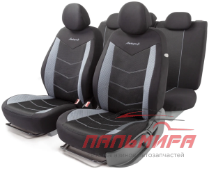 ЧЕХЛЫ "AUTOPROFI" AEROBOOST 11ПР . СЕТЧАТАЯ ТКАНЬ, НОВ. ЛЕКАЛО 3D КРОЙ ЧЕРНО-СЕРЫЕ