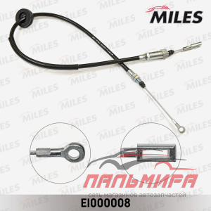 ТРОС РУЧНОГО ТОРМОЗА MILES EI000008 CITROEN JUMPER/FIAT DUCATO/PEUGEOT BOXER (1078MM)