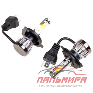 Лампа светодиодная H4 12V/24V 26W 6000К "SKYWAY" (1500Lm, 1конт, LED) 2 шт.