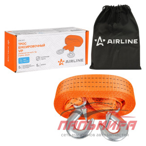 ТРОС БУКСИРОВОЧНЫЙ КАПРОНОВЫЙ VIP (5Т) С КРЮКАМИ "AIRLINE"