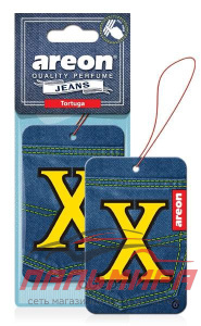 ОСВЕЖИТЕЛЬ ПОДВЕСНОЙ "AREON" (JEANS PAPER) ТОРТУГА (КАРТОН)
