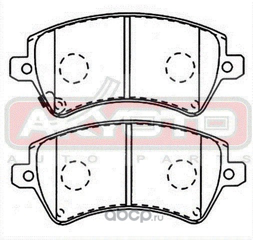 КОЛОДКИ ТОРМОЗНЫЕ ДИСКОВЫЕ, КОМПЛЕКТ TOYOTA COROLLA [AKD-1243]