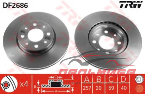 (!!!) ДИСК ТОРМОЗНОЙ ПЕРЕДНИЙ DF2686