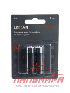 БАТАРЕЙКА "LECAR" LR6 AA ПАЛЬЧИК (2ШТ В БЛИСТЕРЕ)