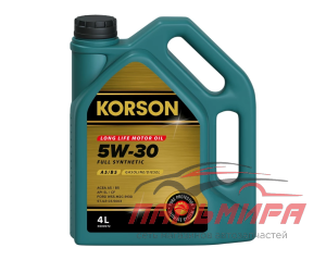МАСЛО МОТОРНОЕ "KORSON" 5W/30 A5/B5  (4Л. СИН.)