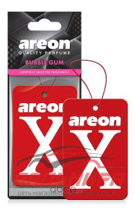 ОСВЕЖИТЕЛЬ "AREON" X-VERSION БАБЛ ГАМ RED (КАРТОН)