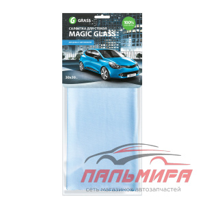IT-0617 !!! САЛФЕТКА МИКРОФИБРА ДЛЯ СТЕКЛА MAGIC GLASS 30х30 СМ. (1ШТ) GRASS/1 ШТ (не выпускается)