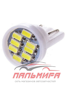 ЛАМПА СВЕТОДИОДНАЯ T10 24V "SKYWAY" (8SMD, БЕЗ ЦОКОЛЯ, 1-КОНТ, БЕЛАЯ)