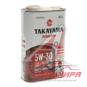 МАСЛО МОТОРНОЕ "TAKAYAMA" ADAPTEC 5W/30 SN/CF C-3 (1Л. СИН.) МЕТАЛЛ
