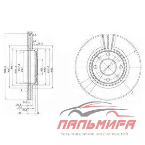 ДИСК ТОРМОЗНОЙ ПЕРЕДНИЙ DELPHI BG2625