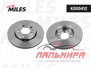 ДИСК ТОРМОЗНОЙ ПЕРЕДНИЙ ВЕНТИЛИРУЕМЫЙ K000412