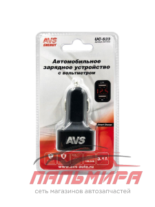 АВТОМОБИЛЬНОЕ ЗАРЯДНОЕ УСТРОЙСТВО AVS"1 USB - 2.1A,2 USB - 1A, 12/24В