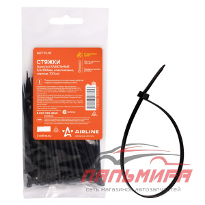 ХОМУТ ПЛАСТИКОВЫЙ 100*2,5ММ ЧЕРНЫЙ "AIRLINE" 100 ШТ