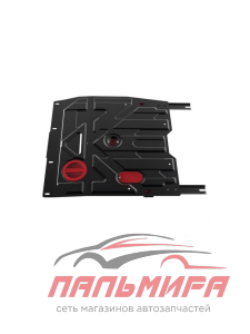 Защита картера + КПП + крепеж, АвтоБРОНЯ, Сталь, Fiat Sedici 2005-2012, V - 1.6/Suzuki 