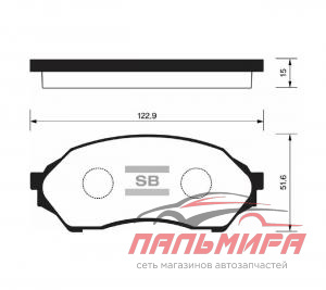КОЛОДКИ ДИСКОВЫЕ ПЕPЕДНИЕ MAZDA