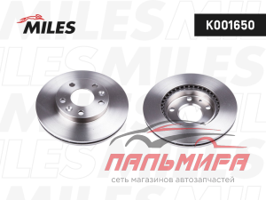 ДИСК ТОРМОЗНОЙ RENAULT DUSTER 11- ПЕРЕДНИЙ ВЕНТ.D=269ММ K001650 MILES