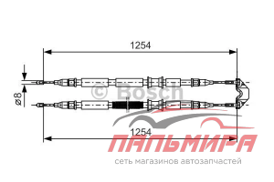 ТРОС СТОЯНОЧНОГО ТОРМОЗА BOSCH 1987477764