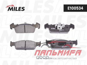 Колодки тормозные дисковые передние E100534 MILES